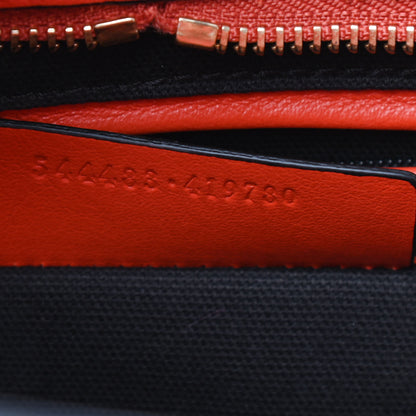 Alexander McQueen Pebbled Calfskin Small Skull Padlock Zip Around Tote Orange 7 of 10