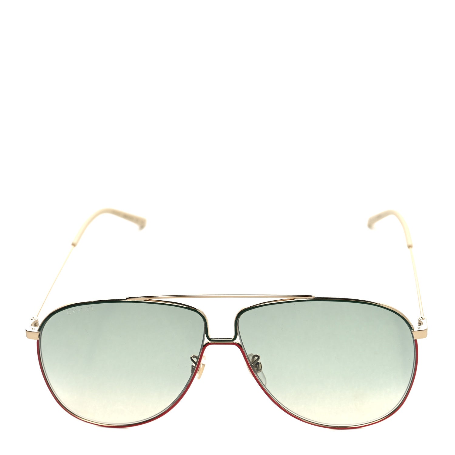 Gucci Aviator Sunglasses GG0440S Green Red 2 of 9