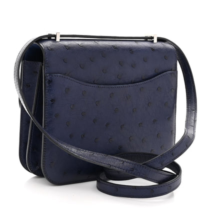 Hermes Ostrich Constance 18 Bleu Iris 3 of 11