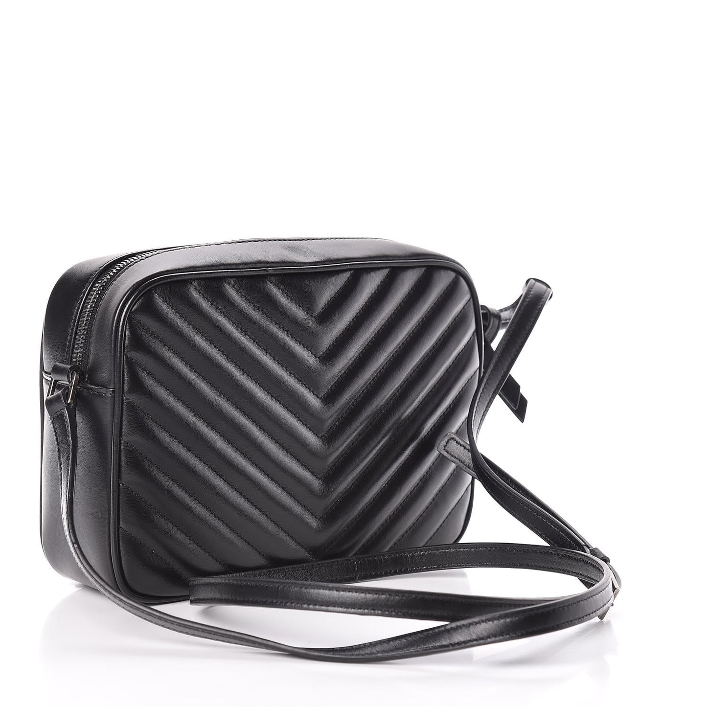 Calfskin Matelasse Monogram Lou Camera Bag Black