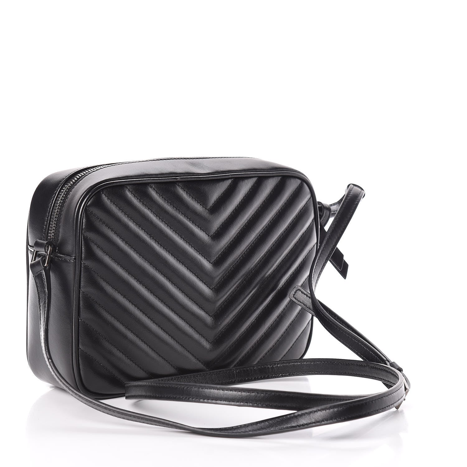 Saint Laurent Calfskin Matelasse Monogram Lou Camera Bag Black 3 of 10