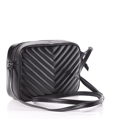 Saint Laurent Calfskin Matelasse Monogram Lou Camera Bag Black 3 of 10