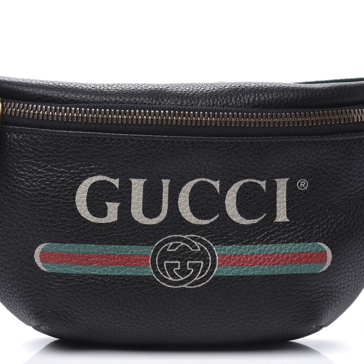 Grained Calfskin Small Logo Belt Bag Black