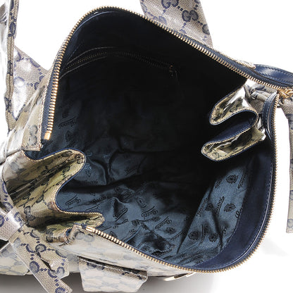 Gucci Crystal Monogram Hysteria Tote Navy Blue 5 of 7