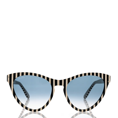Gucci Cat Eye GG0569S Sunglasses White Black 2 of 8