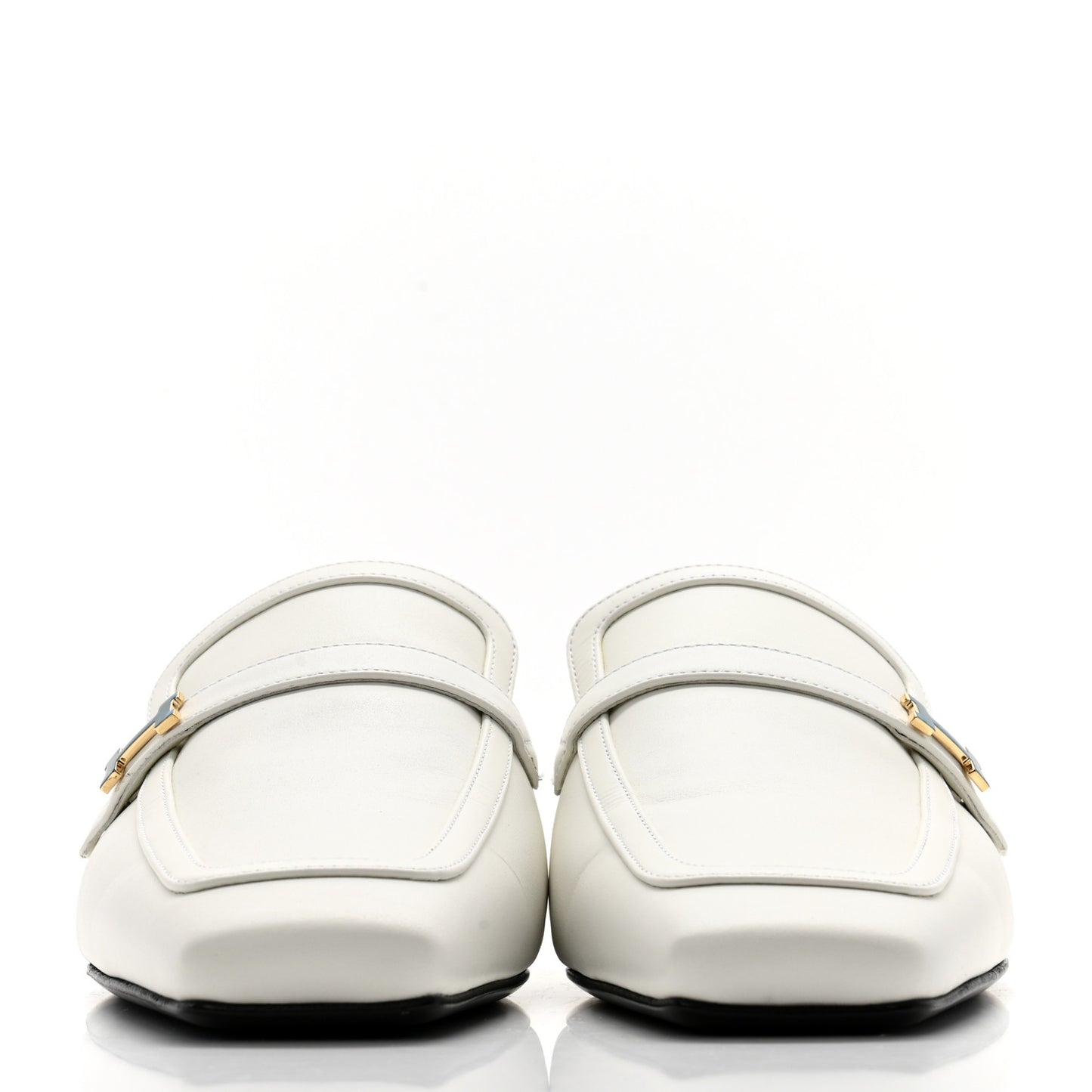 Calfskin Womens Groupie Mules 38 White