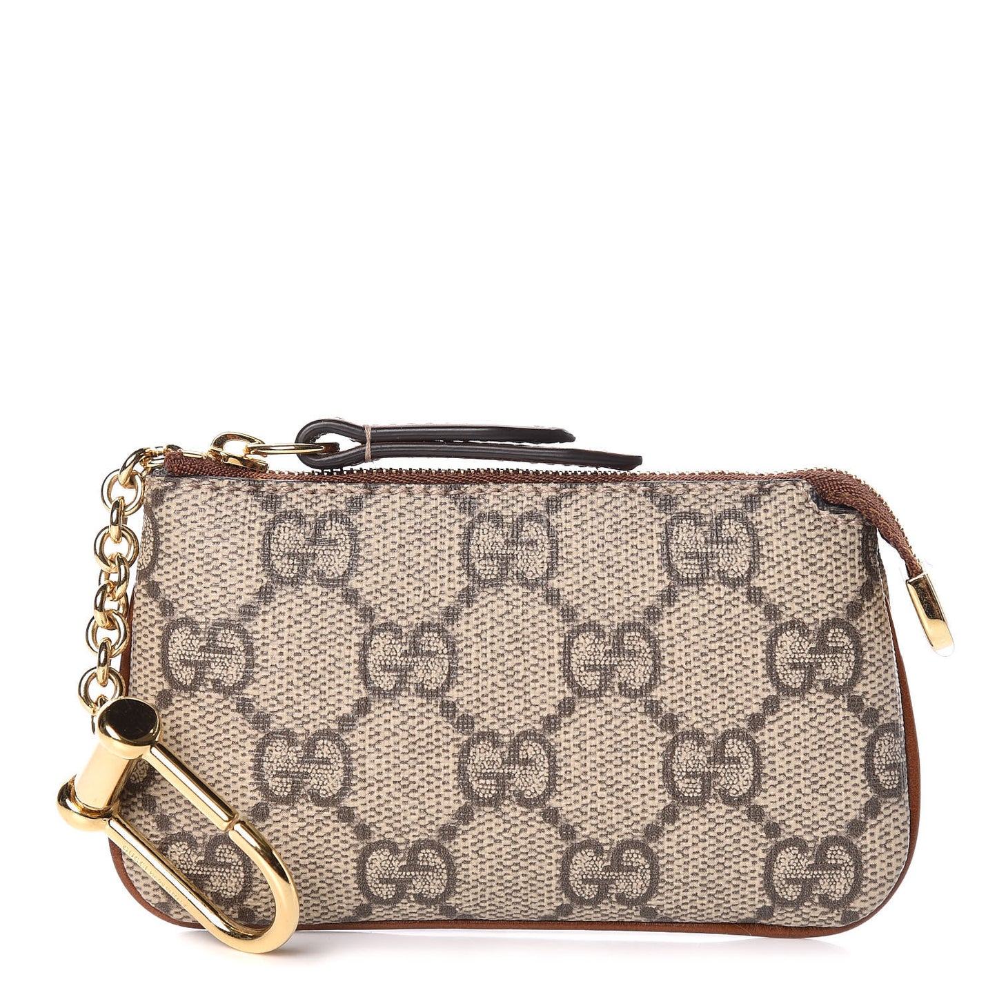 GG Supreme Monogram Key Case Brown