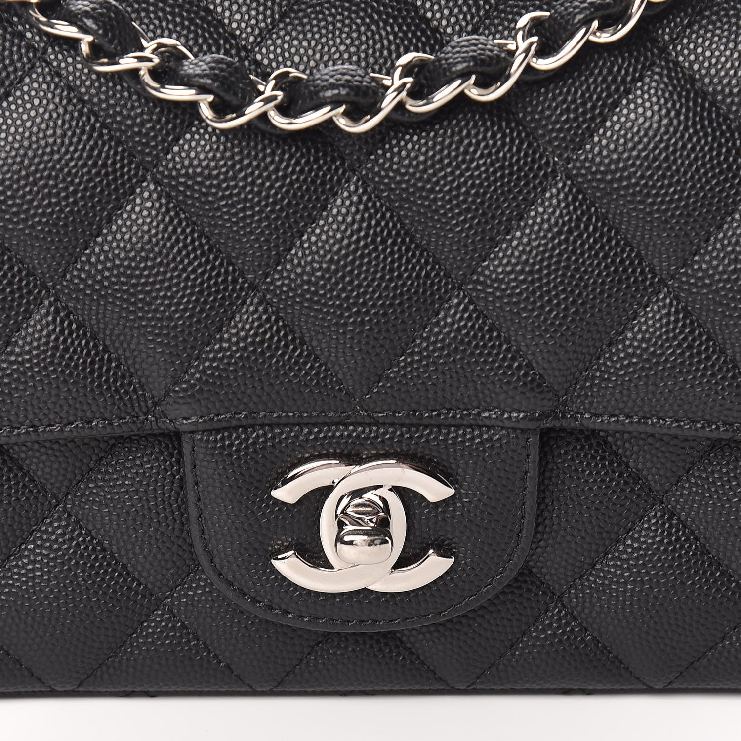 Chanel Iridescent Caviar Quilted Mini Rectangular Flap Black 10 of 11