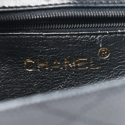 Chanel Lizard Quilted CC Single Flap Bag Black 5 of 12