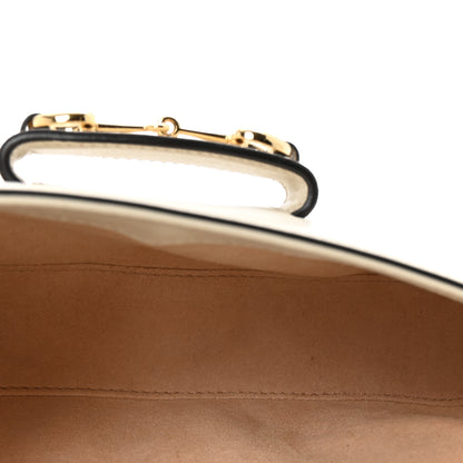 Gucci Azalea Calfskin Small Horsebit 1955 Chain Shoulder Bag Mystic White 5 of 10