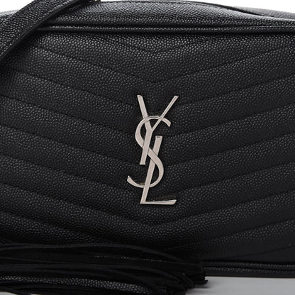 Saint Laurent Grain De Poudre Matelasse Monogram Mini Lou Camera Bag Black 10 of 10