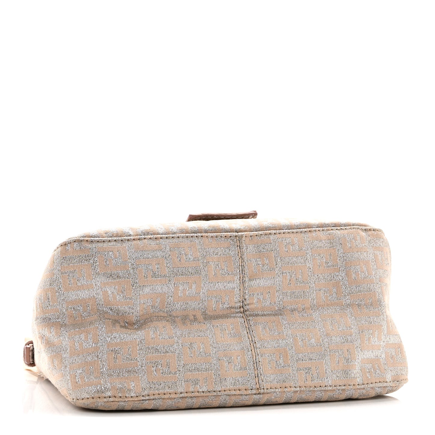 Metallic Jacquard Zucchino Suede Mini Mama Baguette Cipria Argento Grigio