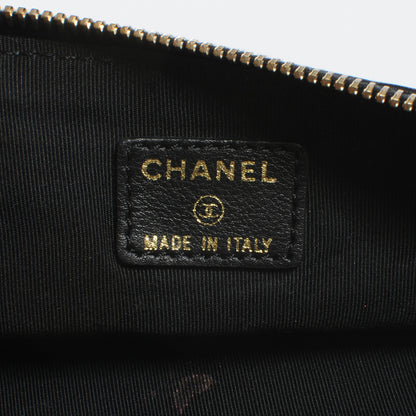 Chanel Lambskin and Patent Leather Camellia Wristlet Black 6 of 8