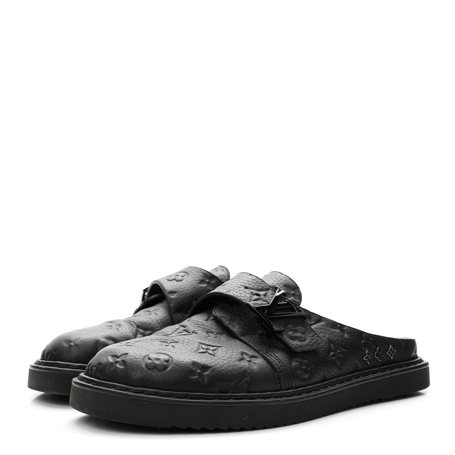 Louis Vuitton Empreinte Monogram LV Easy Mens Mule 8.5 Black 4 of 9