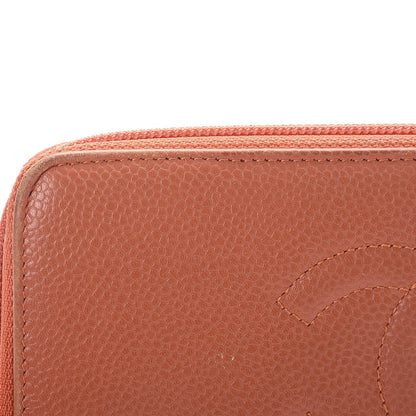 Chanel Caviar Large Timeless CC Gusset Zip Around Wallet Dark Orange 11 of 12