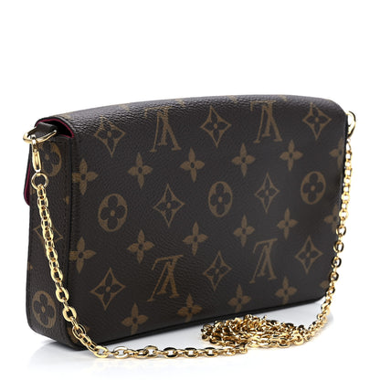 Louis Vuitton Monogram Pochette Felicie Chain Wallet Fuchsia 4 of 12