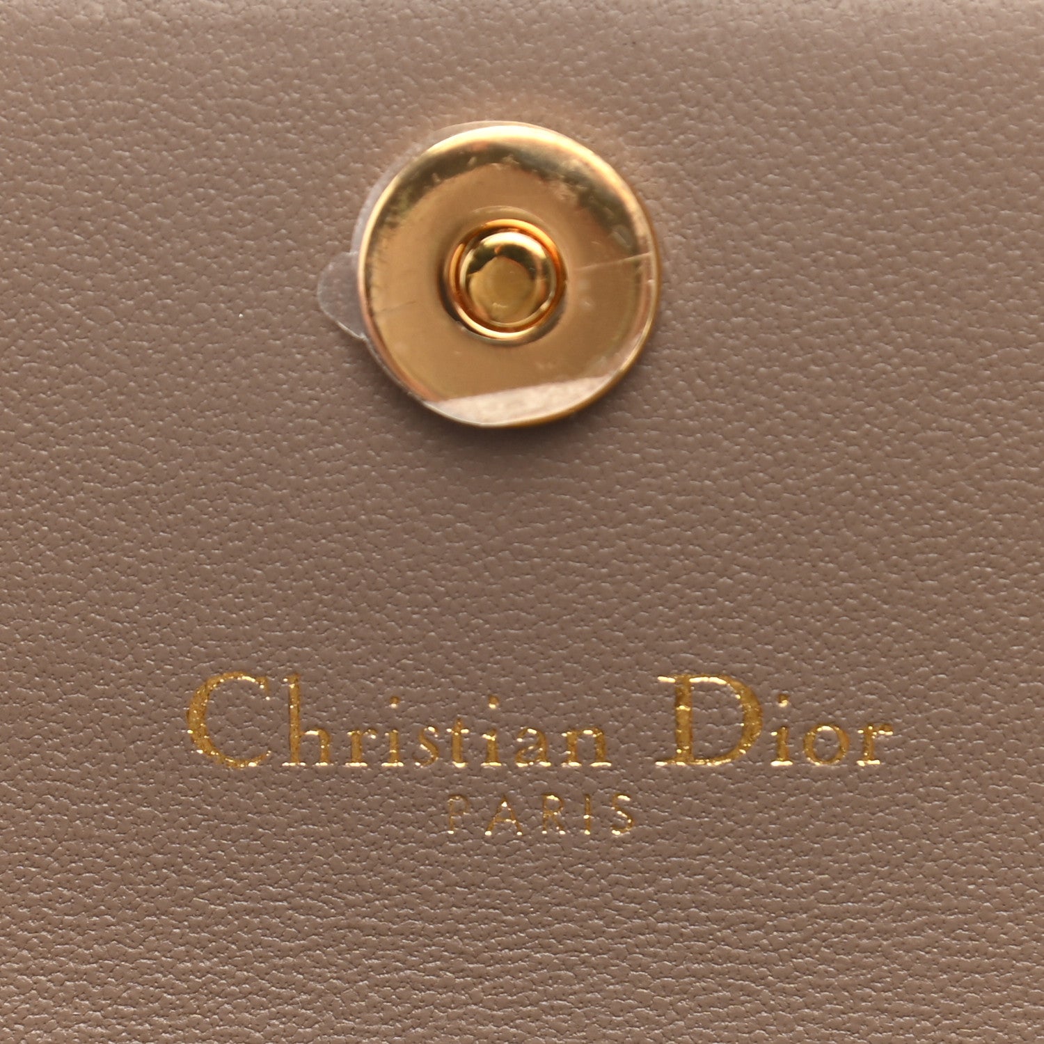 Christian Dior Supple Calfskin Cannage Caro Wallet Warm Taupe 6 of 9