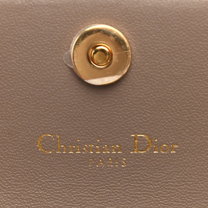 Christian Dior Supple Calfskin Cannage Caro Wallet Warm Taupe 6 of 9