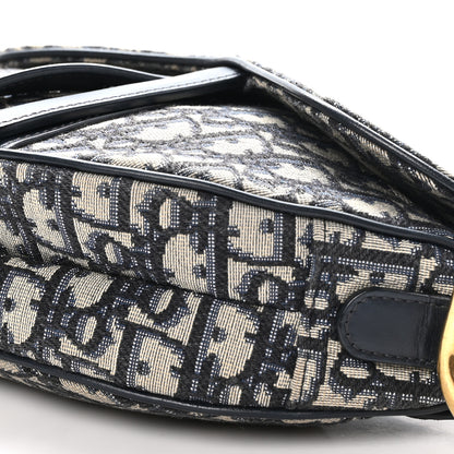 Christian Dior Oblique Saddle Bag Blue 10 of 11