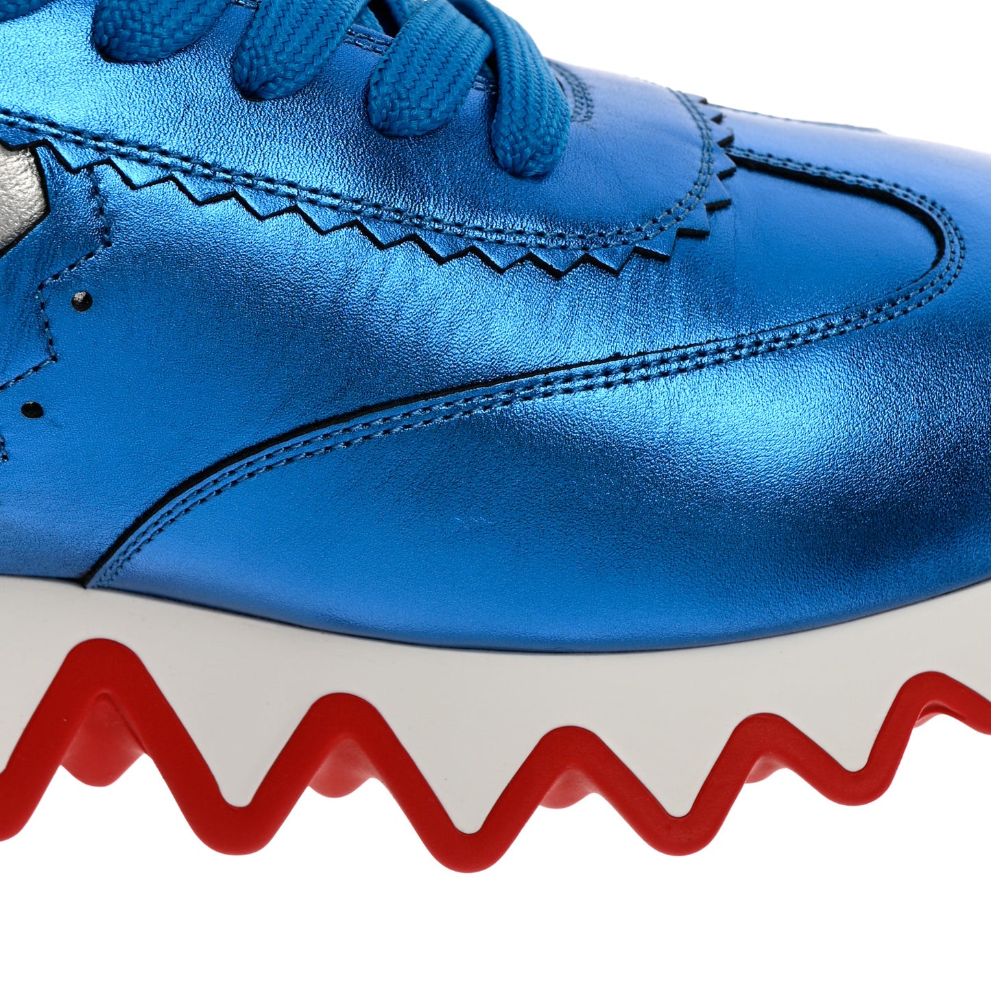Laminated Nappa Neoprene Calfskin Mens Loubishark Sneakers 45 Version Multicolor
