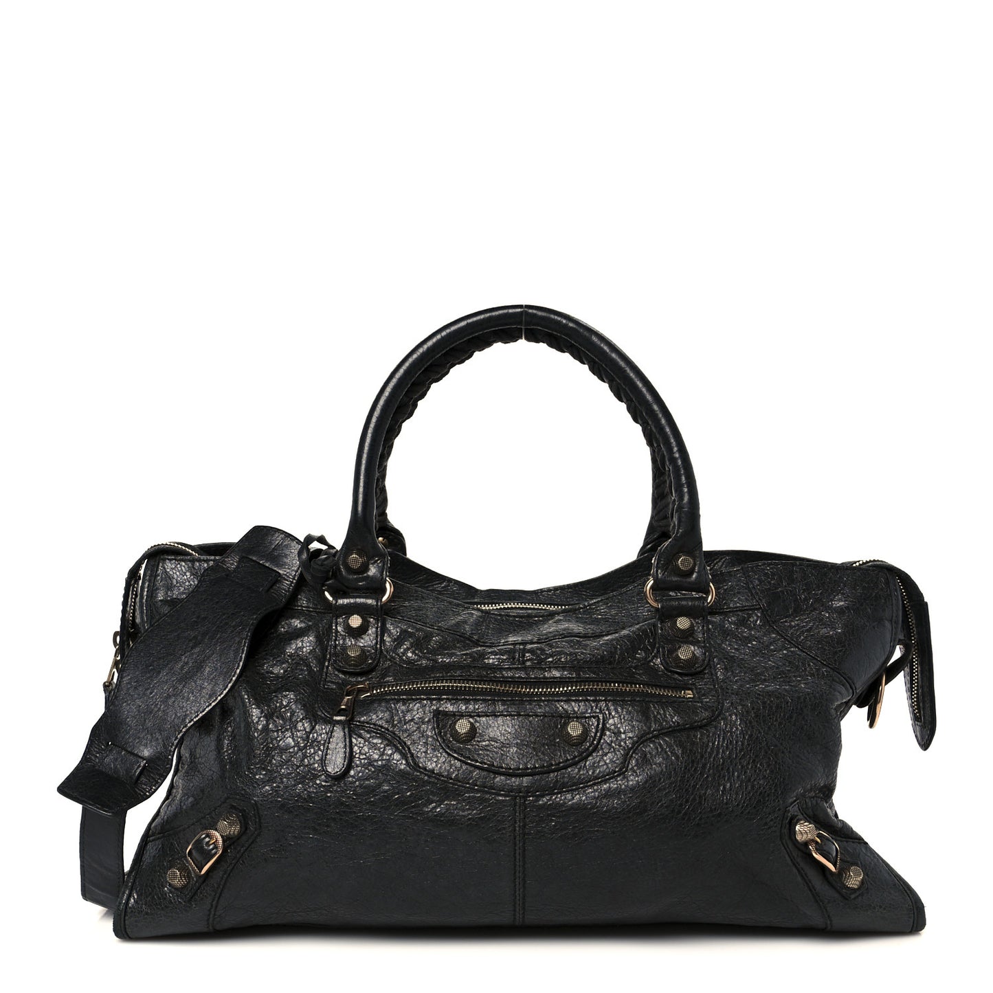 Agneau Giant 12 Rose Gold Hardware Part Time Black