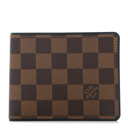 Louis Vuitton Damier Ebene Calfskin Multiple Wallet Blue 1 of 6