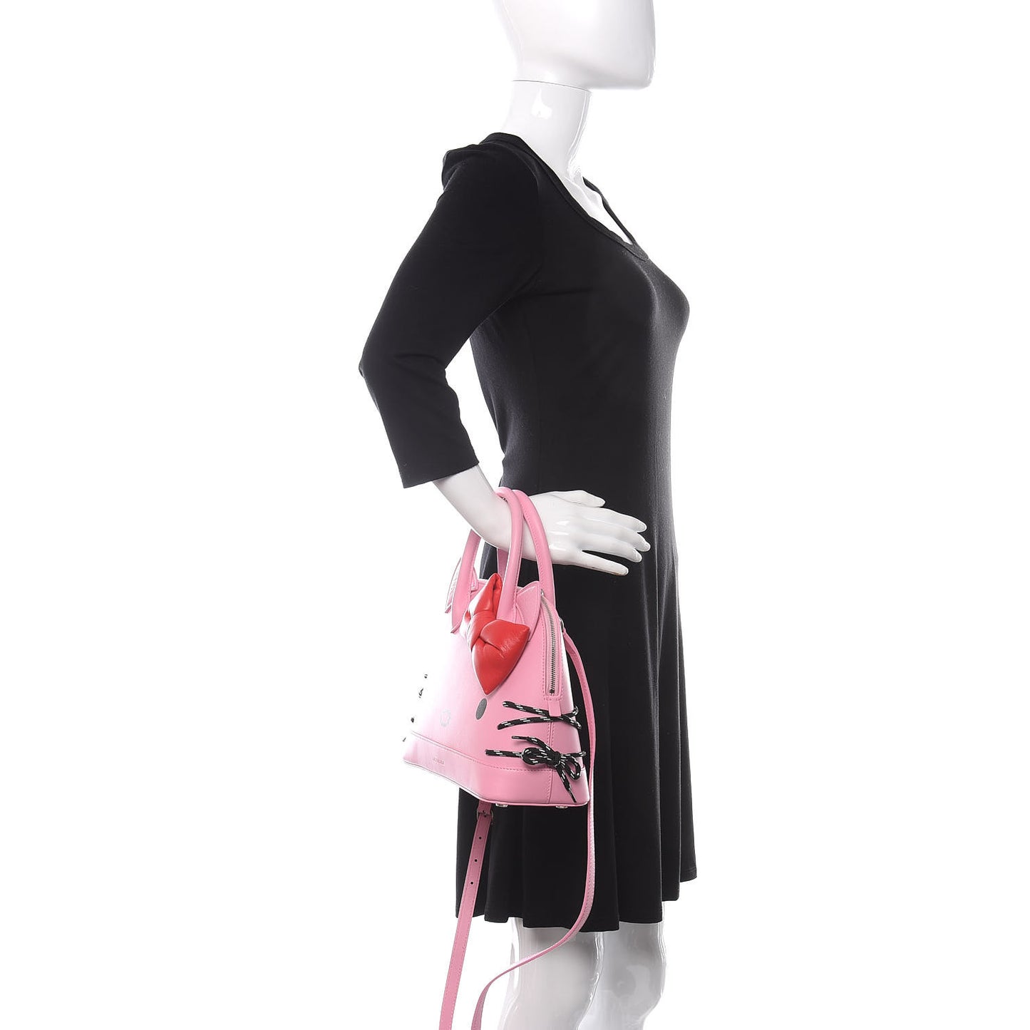 Calfskin Hello Kitty S Ville Top Handle Bag Pink