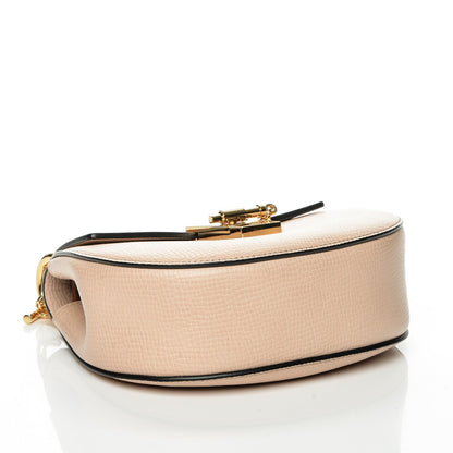 Chloe Grained Calfskin Lambskin Mini Bi-Color Drew Shoulder Bag Powder Beige Caramel 4 of 12
