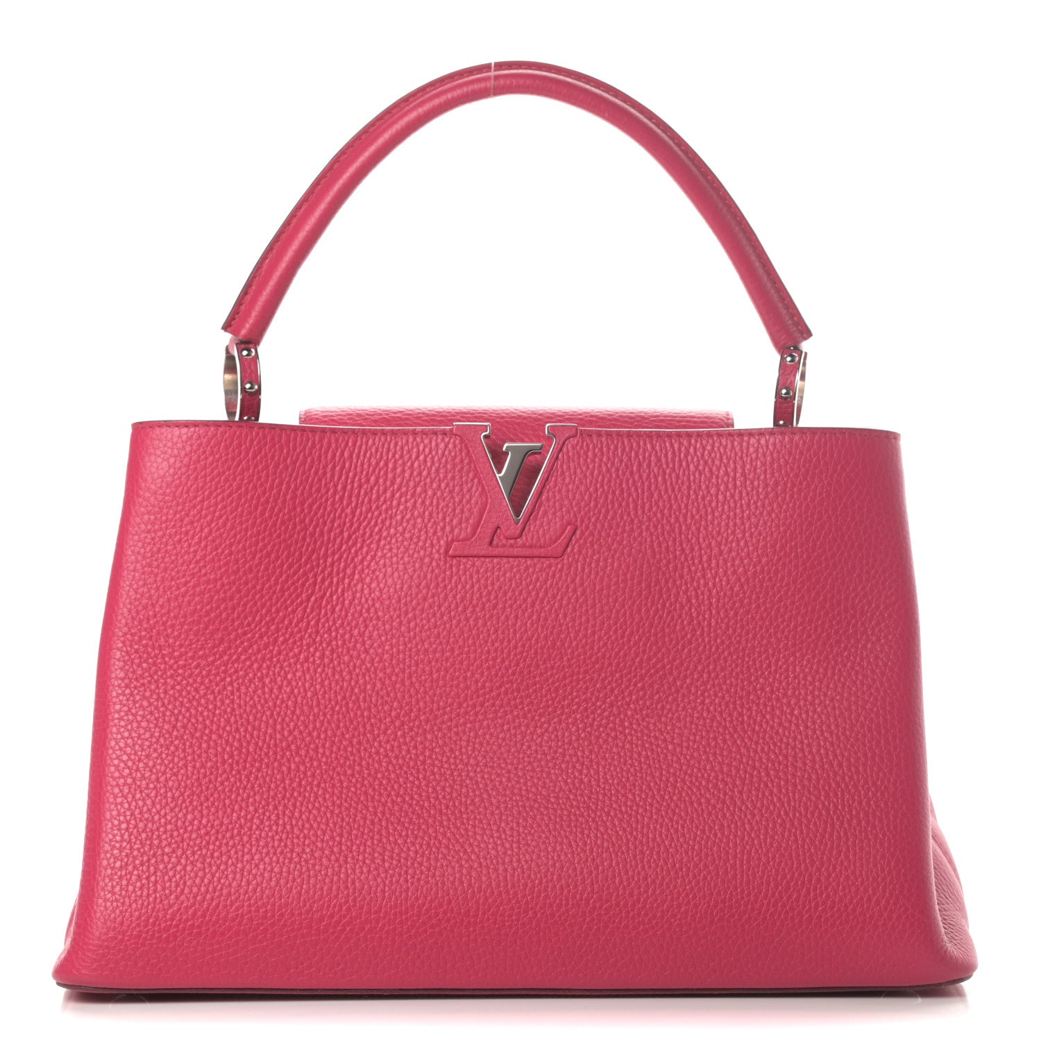 Louis Vuitton Taurillon Capucines MM Fuchsia 1 of 12