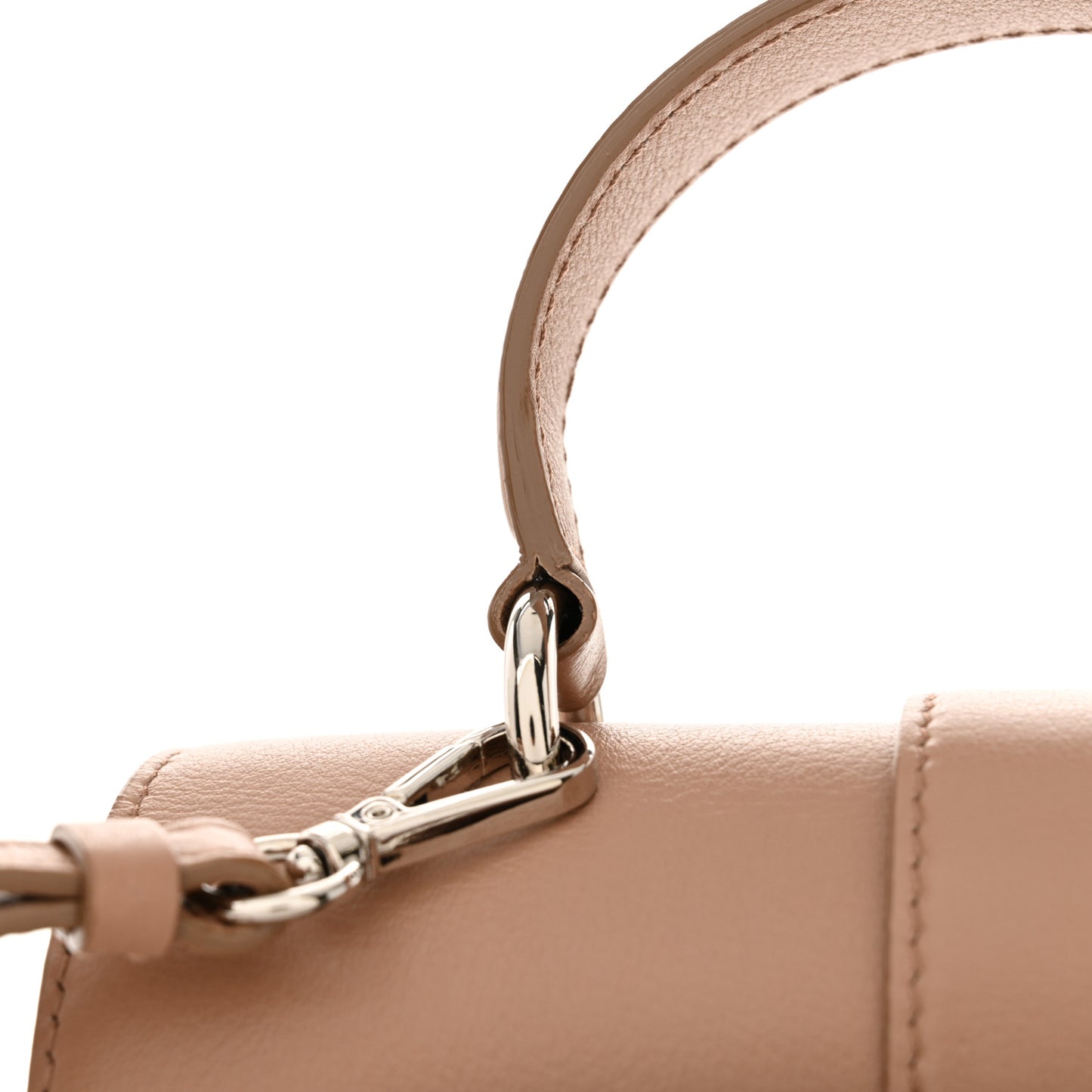 Calfskin Crystal Small Cheri Top Handle Bag Powder Pink