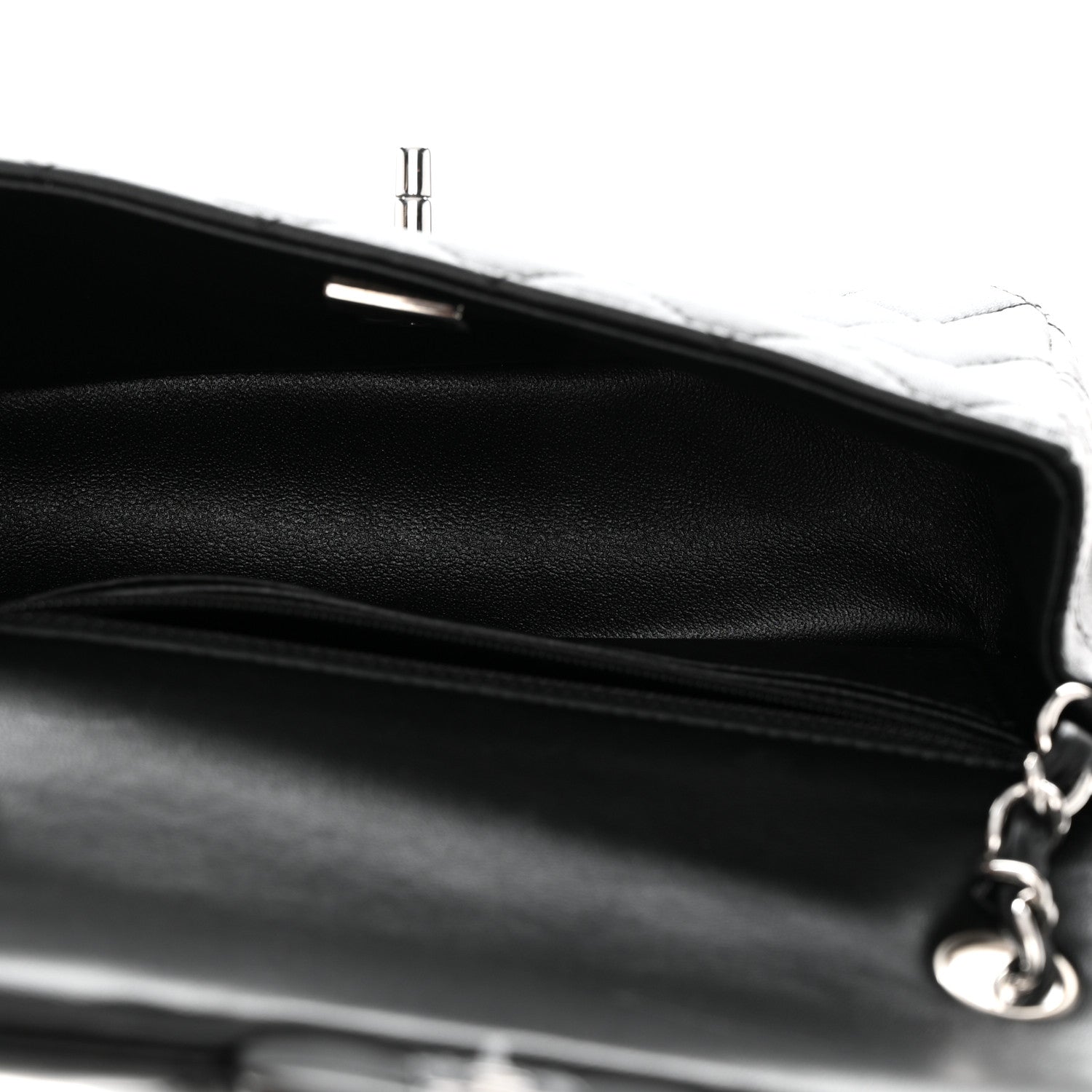 Chanel Lambskin Quilted Mini Rectangular Flap Black 5 of 10