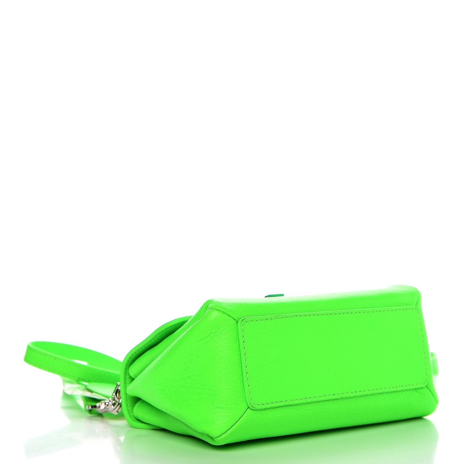 Balenciaga Grained Calfskin Le Dix Nano Soft Cartable Vert Fluo 4 of 7