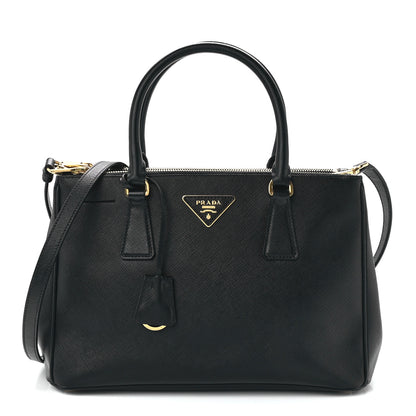 Prada Saffiano Small Galleria Double Zip Tote Black 1 of 11