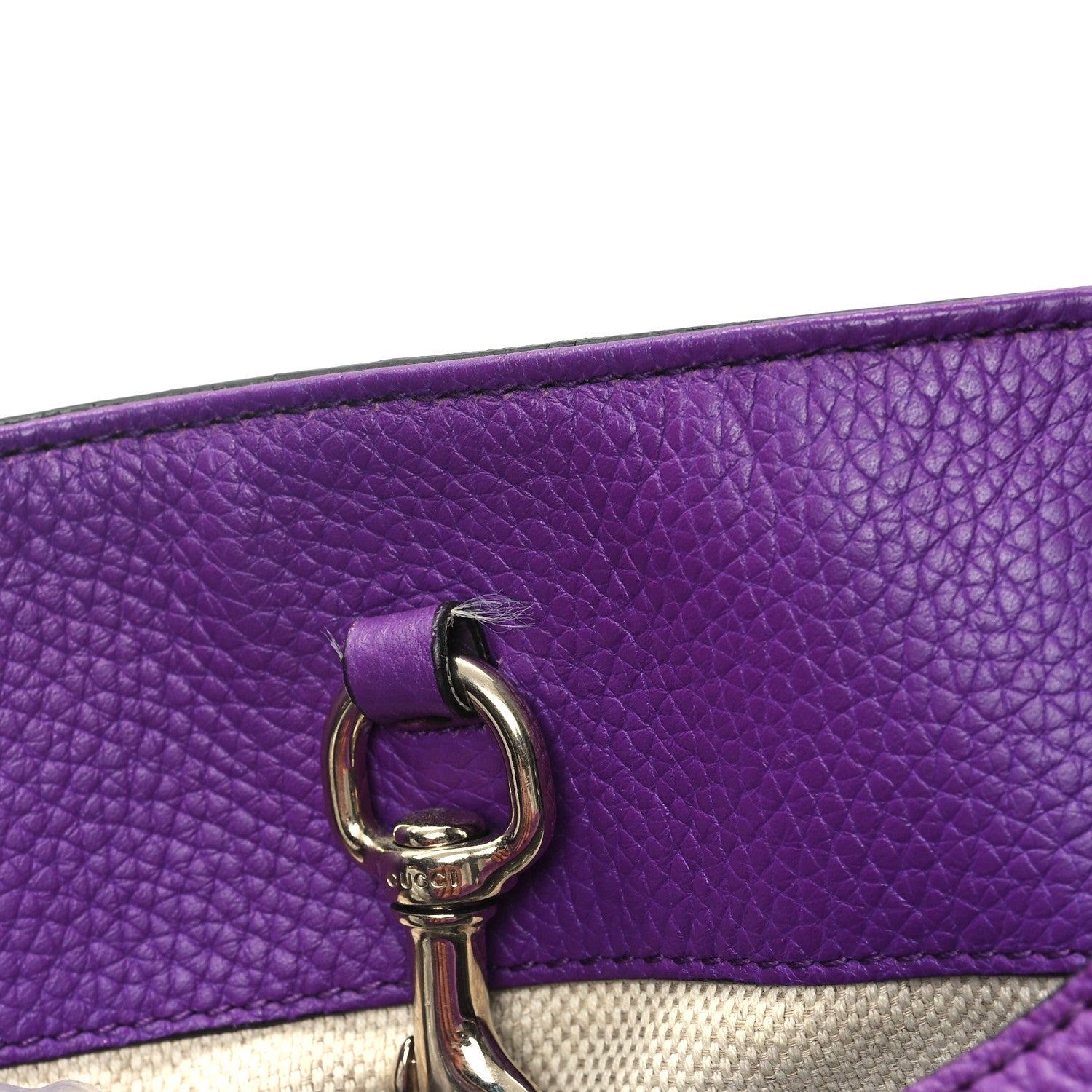 Gucci Pebbled Calfskin Medium Soho Chain Shoulder Bag Shine Purple 11 of 12