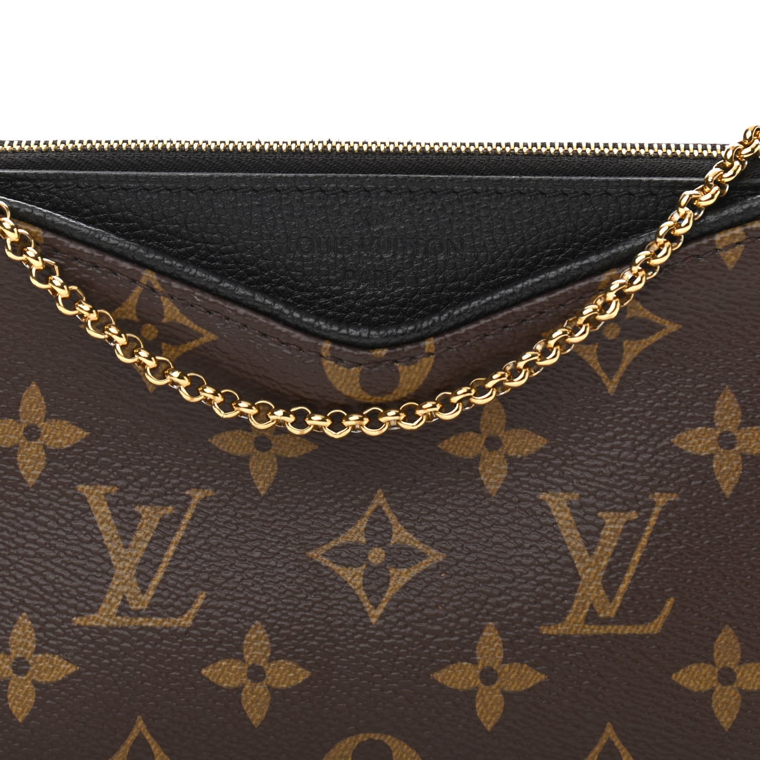 Louis Vuitton Monogram Pallas Clutch Black 8 of 11