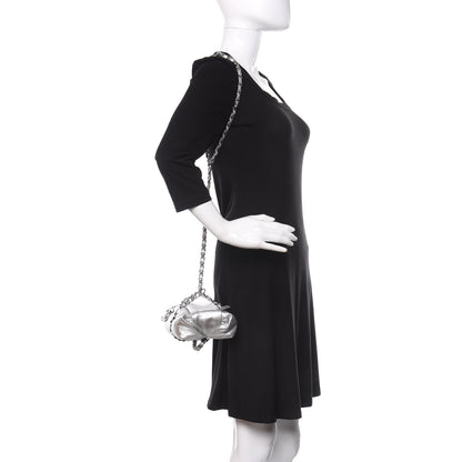 Chanel Metallic Calfskin Quilted Baluchon Silver 2 of 12