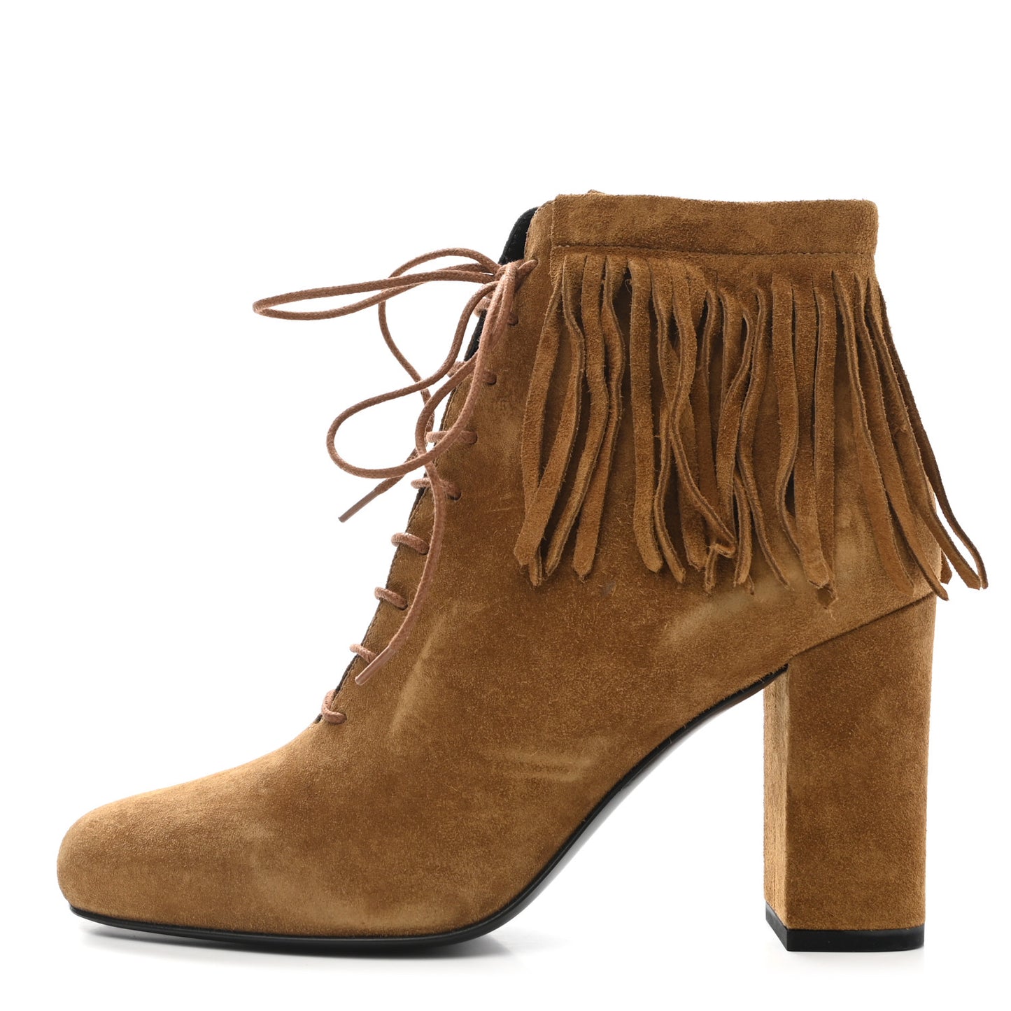 Suede Babies 90 Fringe Ankle Boots 37 Light Tan