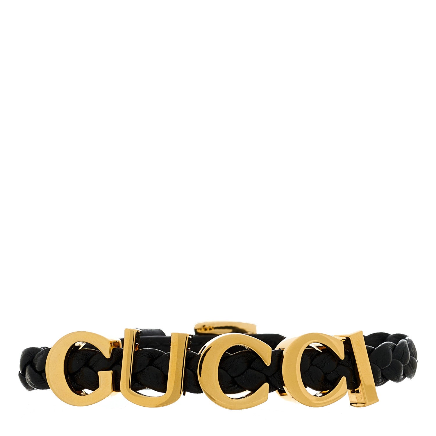 Gucci Calfskin Logo Bracelet S Black 1 of 5