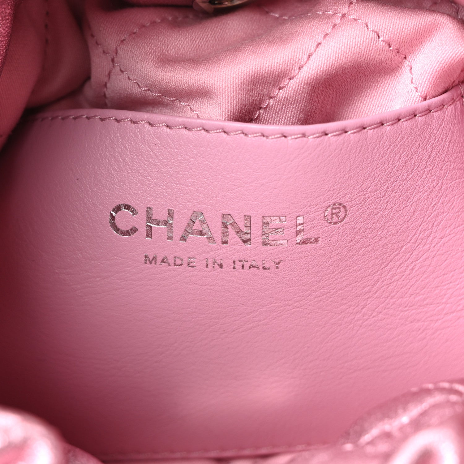 Chanel Metallic Lambskin Lacquered Monochrome Quilted Mini Chanel 22 Pink 5 of 9