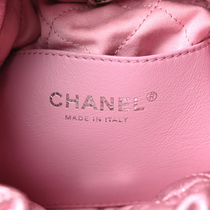 Chanel Metallic Lambskin Lacquered Monochrome Quilted Mini Chanel 22 Pink 5 of 9
