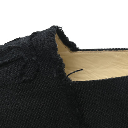 Chanel Denim Toile CC Espadrilles 39 Black 10 of 10