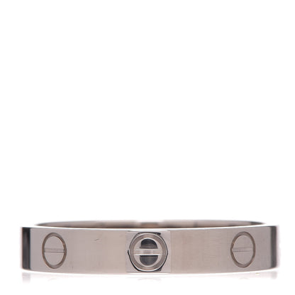 Cartier 18K White Gold 3.5mm LOVE Wedding Band Ring 60 9 1 of 5