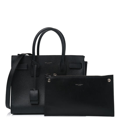 Saint Laurent Grained Calfskin Small Sac De Jour Black 1 of 10