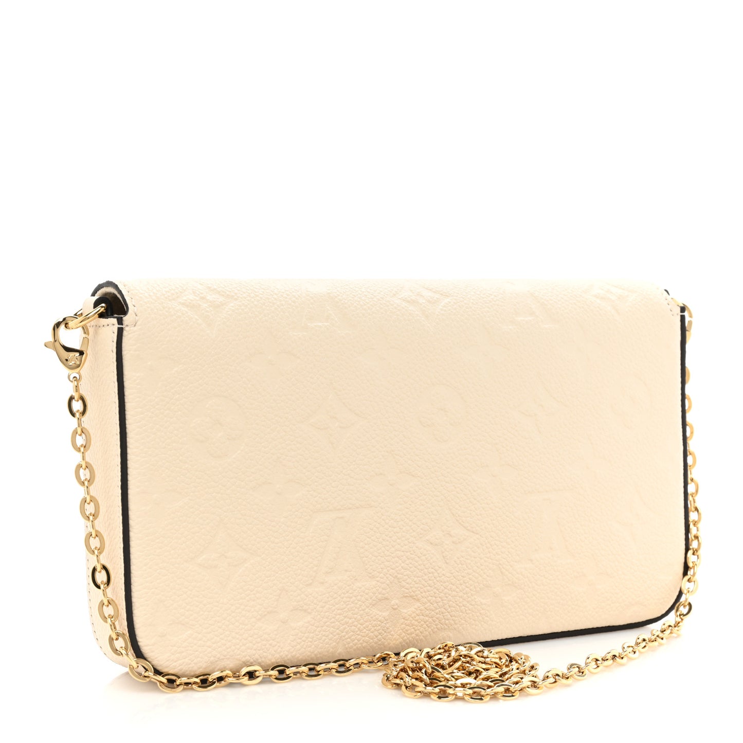 Empreinte Pochette Felicie Chain Wallet Cream