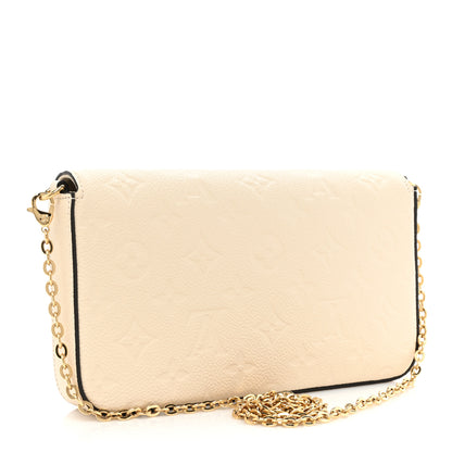 Louis Vuitton Empreinte Pochette Felicie Chain Wallet Cream 4 of 11