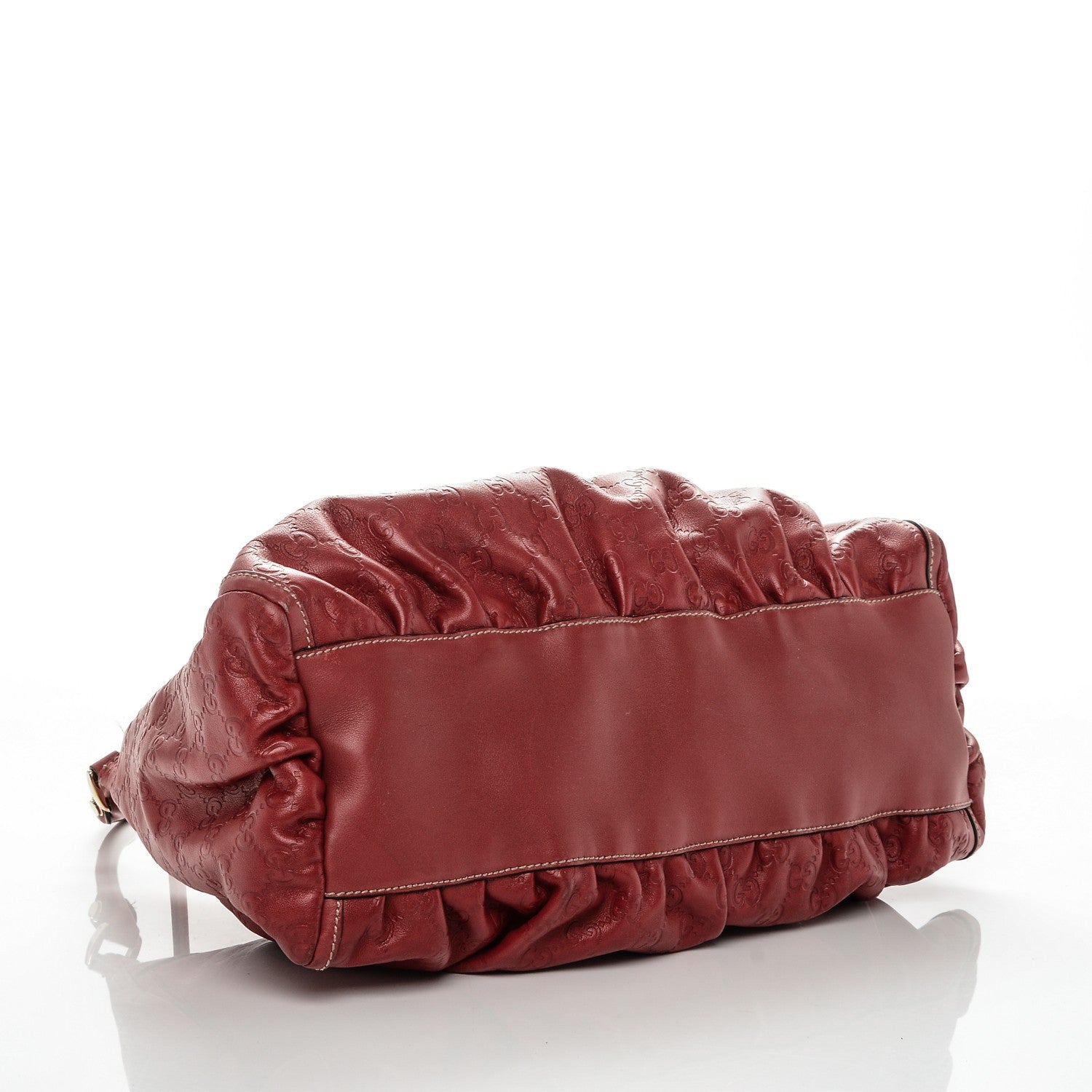 Gucci Guccissima Large D Gold Hobo Red 4 of 12