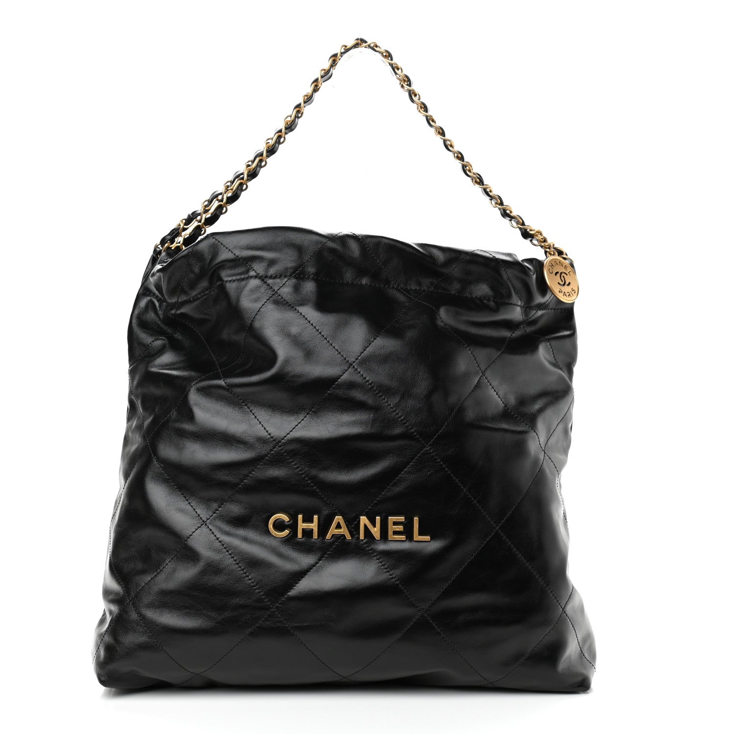 Chanel Shiny Calfskin Quilted Chanel 22 Black 3 of 11