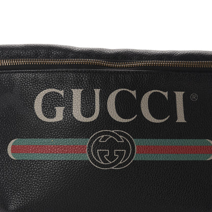 Gucci Grained Calfskin Logo Belt Bag Black 10 of 11