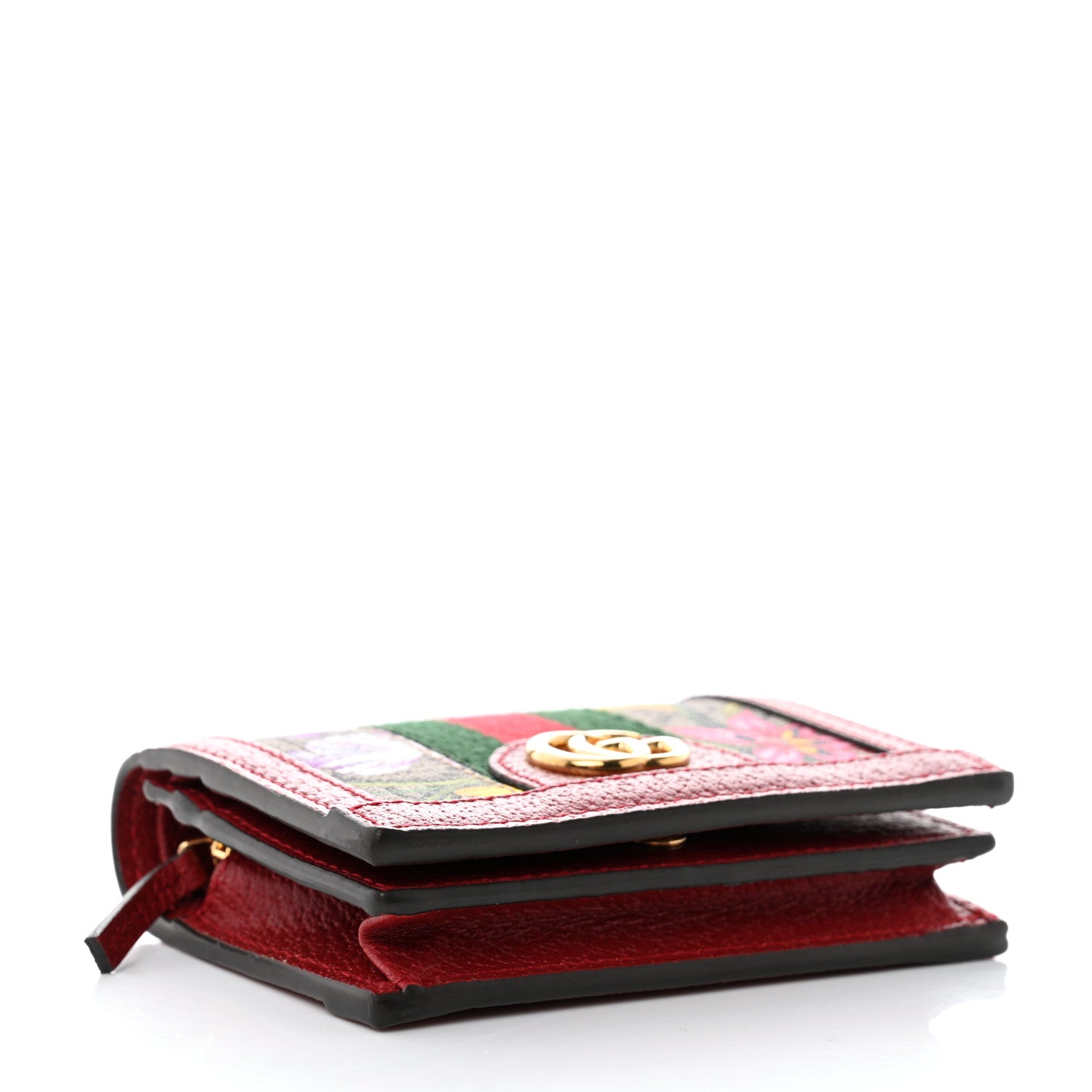 Gucci GG Supreme Monogram Flora Web Ophidia Card Case Red 4 of 8
