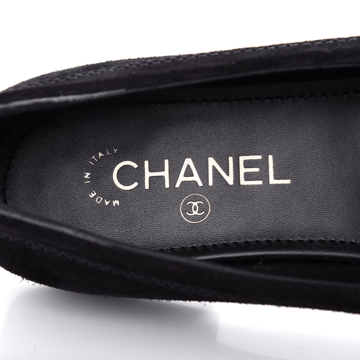 Chanel Suede Lambskin CC Chain Mocassin Loafers 40 Black 8 of 11